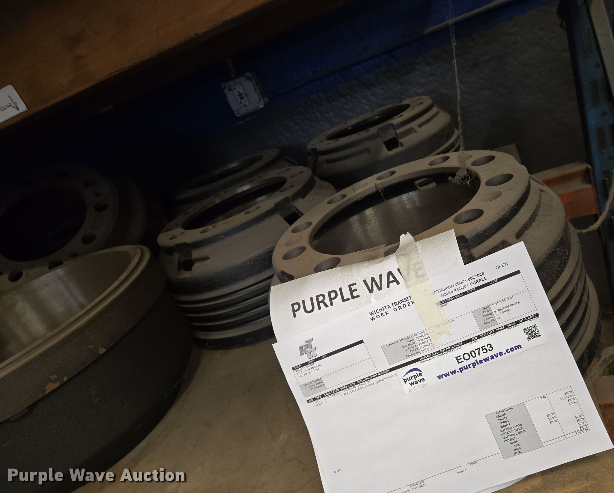 4) Phantom brake drums in Wichita, KS | Item EO0753 sold