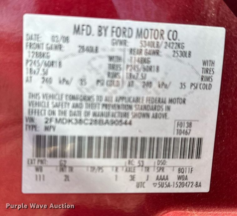 image for item DF8469 2008 Ford Edge SUV