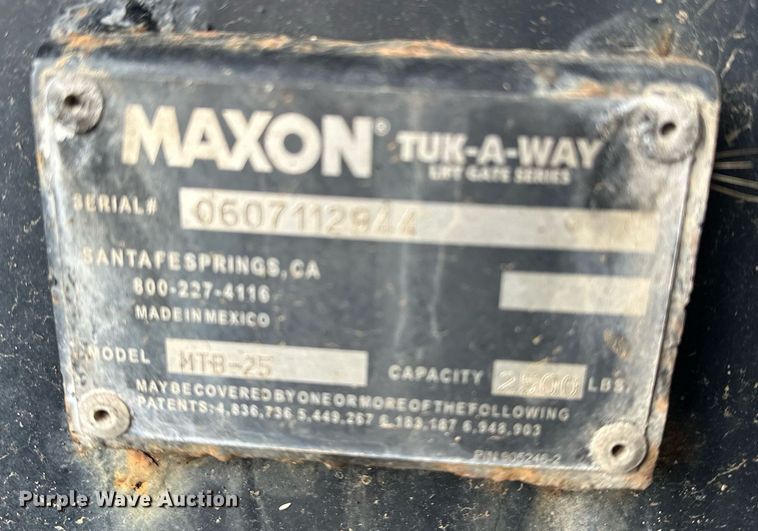 image for item DF8486 Maxon MTB-25 end gate lift