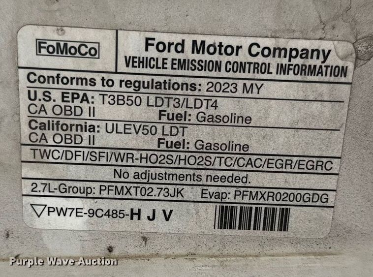 image for item DM5729 2023 Ford F150 SuperCrew pickup truck