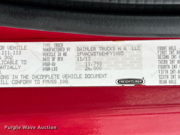 image for item DO0797 2014 Freightliner Business Class M2 shuttle bus