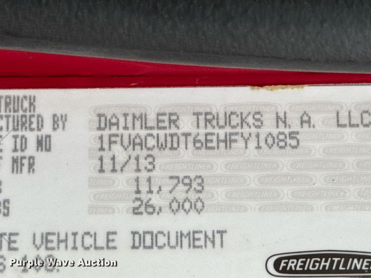 image for item DO0797 2014 Freightliner Business Class M2 shuttle bus