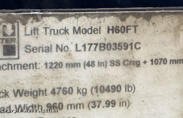 image for item DO0911 Hyster H60FT forklift