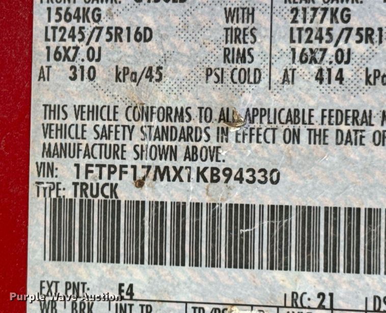 image for item DO0951 2001 Ford F150 pickup truck