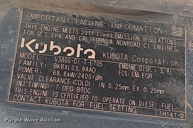 image for item DO7910 2012 Kubota SVL90 tracked skid steer loader