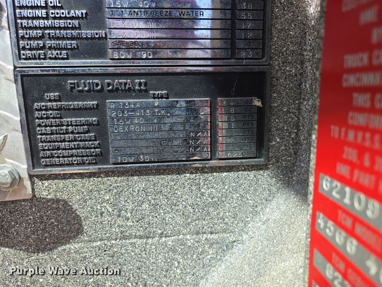 image for item DP6326 2003 HME Central States Fire Apparatus ladder fire truck