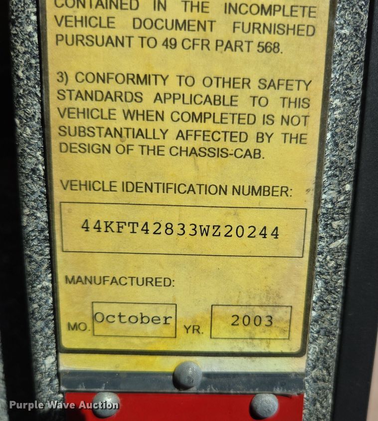 image for item DP6326 2003 HME Central States Fire Apparatus ladder fire truck