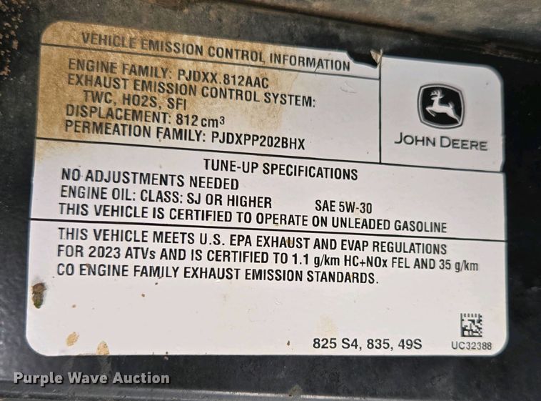 image for item DP6329 2023 John Deere Gator XUV835M utility vehicle