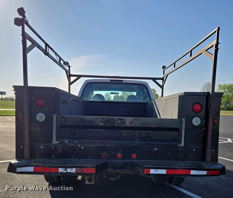 image for item DP6338 2004 Ford F350 Super Duty XL Crew Cab utility bed pickup truck