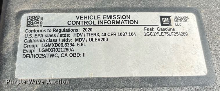 image for item DS3667 2020 Chevrolet Silverado 2500HD Crew Cab pickup truck