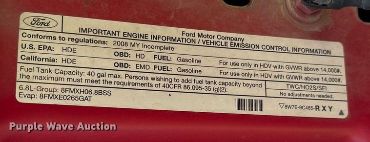 image for item DS3668 2008 Ford F450 Super Duty flatbed truck