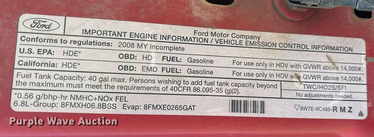 image for item DS3676 2008 Ford F550 Super Duty SuperCab flatbed truck