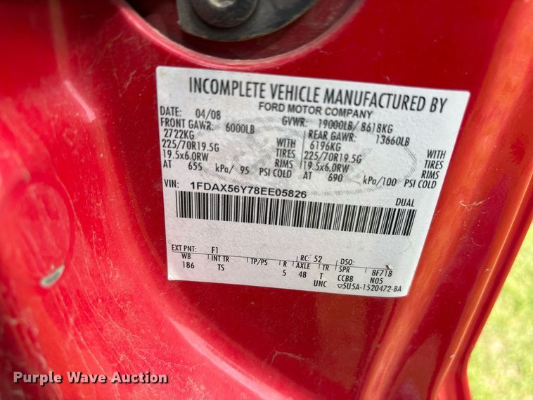 image for item DS3676 2008 Ford F550 Super Duty SuperCab flatbed truck