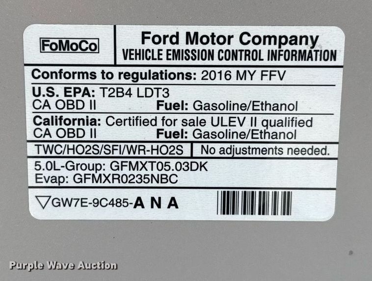 image for item DS3698 2016 Ford F150 Lariat  SuperCrew pickup truck