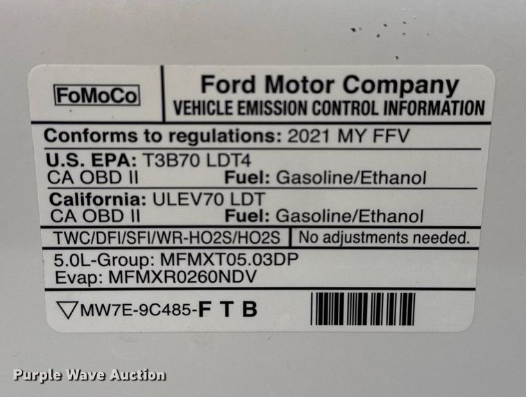 image for item DS3705 2021 Ford F150 XL SuperCrew pickup truck