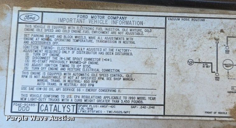 image for item DS5374 1990 Ford Bronco II XLT SUV