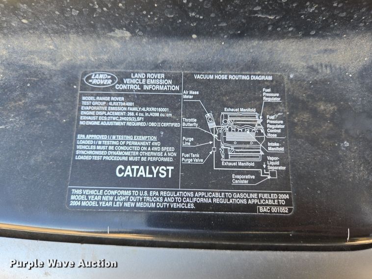 image for item DS5376 2004 Land Rover Range Rover HSE SUV