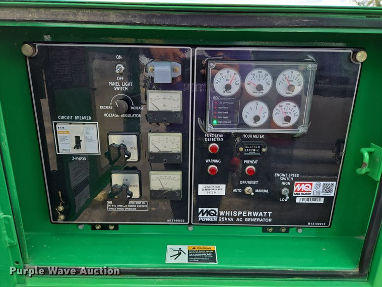 image for item DT4818 2016 Multiquip Power WhisperWatt DCA-25SSIU4F generator