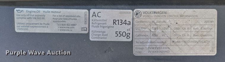 image for item EC0967 2013 Volkswagen CC 