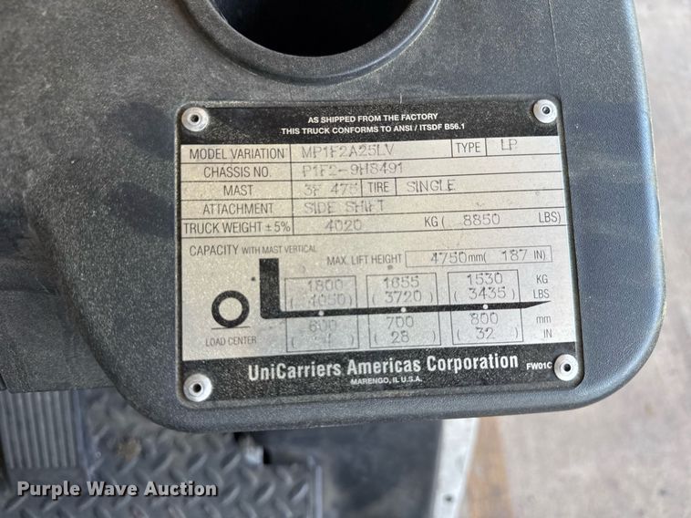 image for item EC3548 UniCarriers PF50 forklift