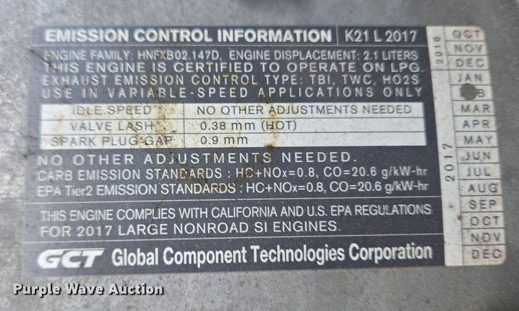 image for item EC4186 2016 UniCarriers PF50 forklift