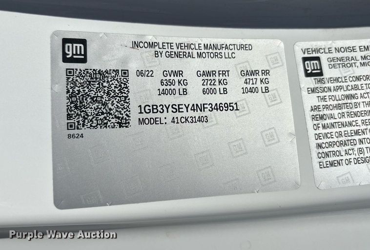 image for item EF3003 2022 Chevrolet Silverado 3500HD flatbed pickup truck