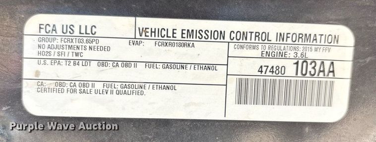 image for item EF3014 2015 Jeep Grand Cherokee SUV