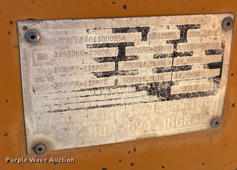 image for item EF3053 2001 Econoline Trailers MP426TE tilt deck equipment trailer