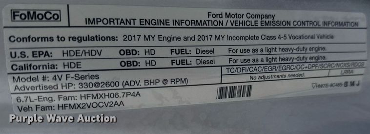 image for item EG5730 2017 Ford F550 Super Duty box truck