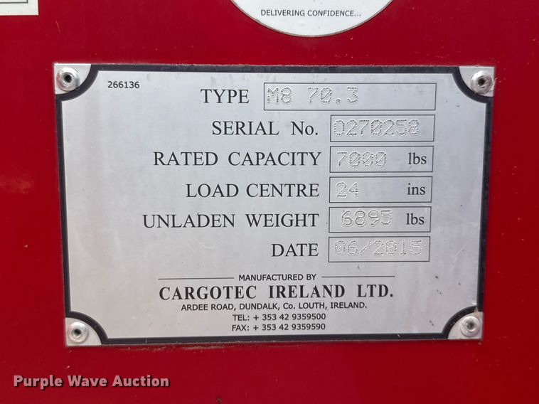 image for item EG5732 2015 Moffett M8 70.3 forklift