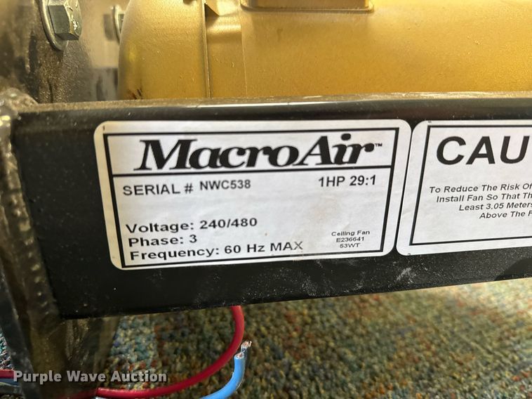 image for item EG6384 (3) MacroAir industrial fans