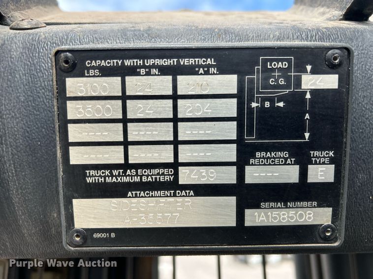 image for item EG7668 1995 Crown RR3510-35 order picker