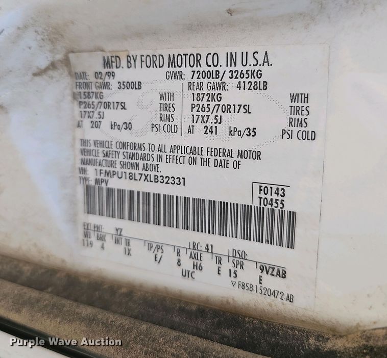 image for item EH8876 1999 Ford Expedition Eddie Bauer SUV