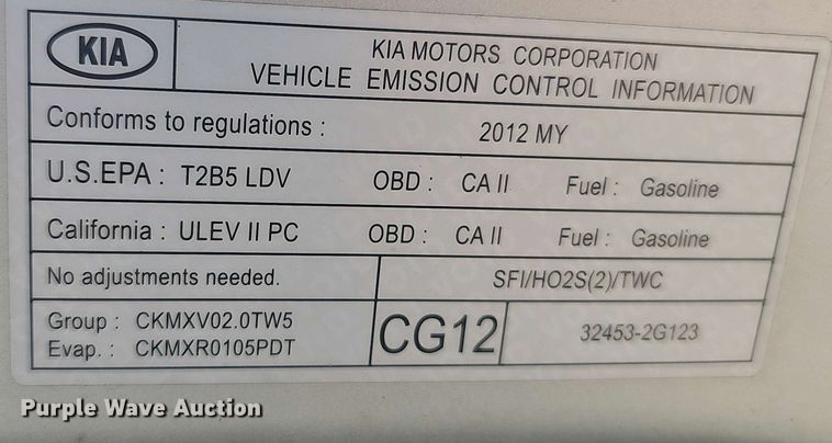 image for item EH8881 2012 Kia Forte 