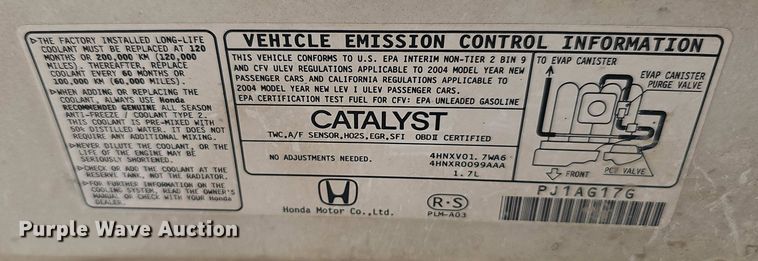 image for item EH8884 2004 Honda Civic 