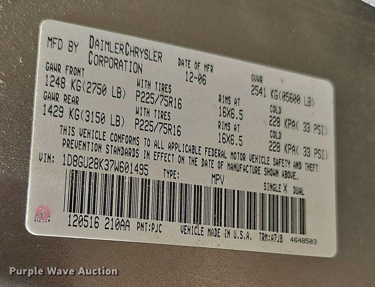 image for item EH8885 2007 Dodge Nitro SUV