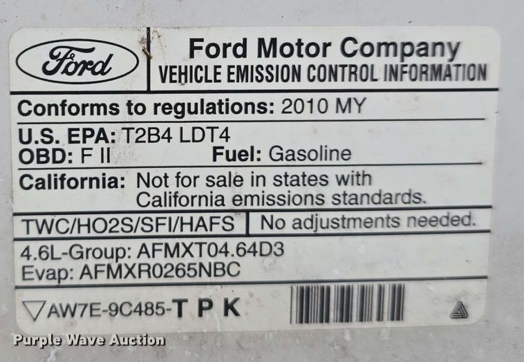 image for item EH8898 2010 Ford F150 SuperCab pickup truck