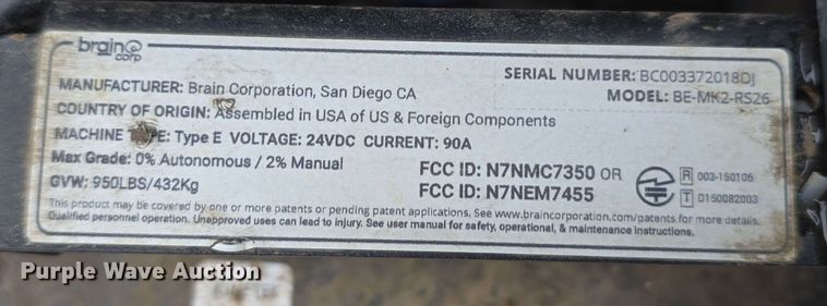 image for item EH8935 ICE BE-MK2-RS26 floor scrubber