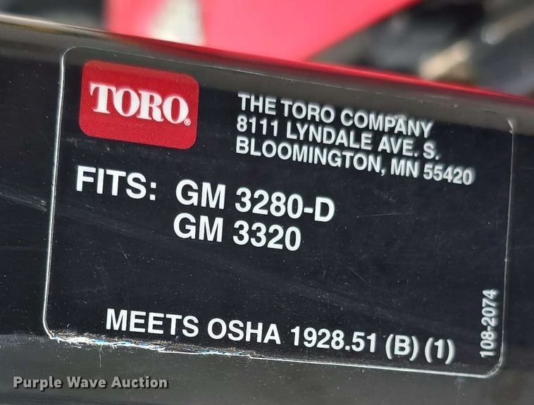 image for item EH8944 2014 Toro Groundsmaster 3280-D lawn mower