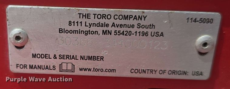 image for item EH8944 2014 Toro Groundsmaster 3280-D lawn mower