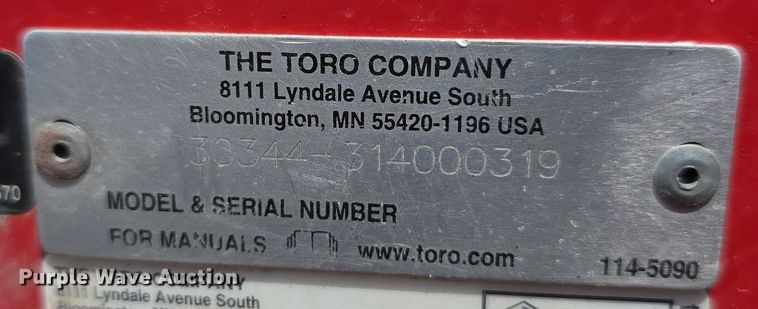 image for item EH8944 2014 Toro Groundsmaster 3280-D lawn mower