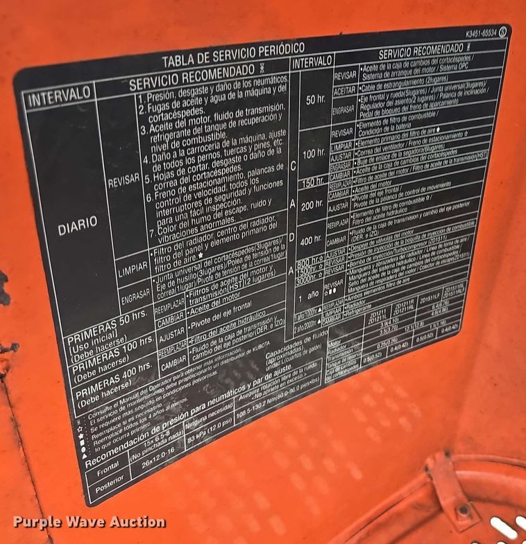 image for item EH8947 2019 Kubota ZD1211L ZTR lawn mower