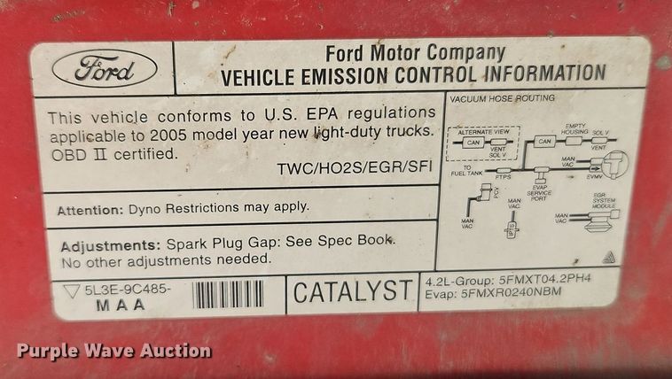 image for item EI8986 2005 Ford F150 pickup truck