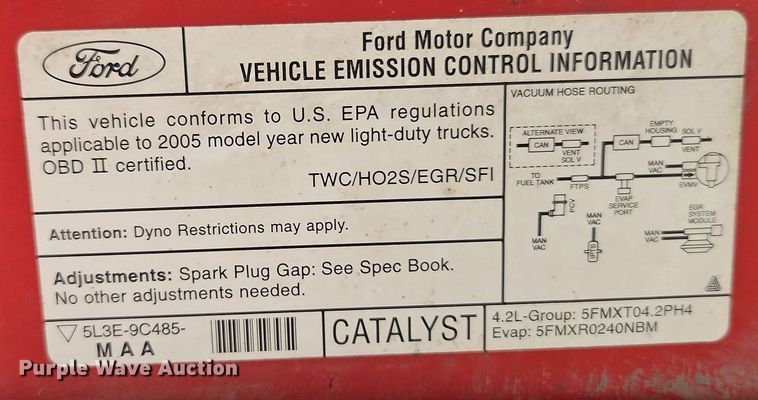 image for item EI8987 2005 Ford F150 pickup truck