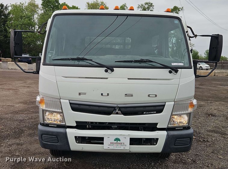 image for item EI8998 2019 Mitsubishi Fuso FE160 Crew Cab flatbed truck