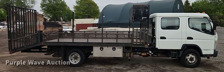 image for item EI8998 2019 Mitsubishi Fuso FE160 Crew Cab flatbed truck