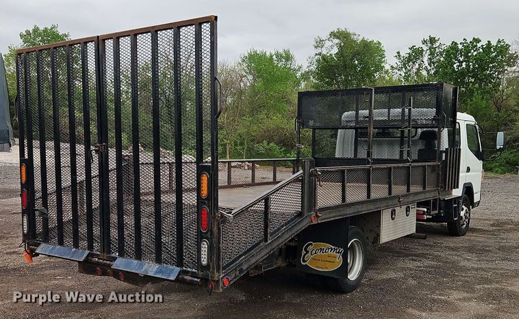 image for item EI8998 2019 Mitsubishi Fuso FE160 Crew Cab flatbed truck