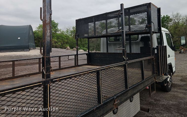 image for item EI8998 2019 Mitsubishi Fuso FE160 Crew Cab flatbed truck