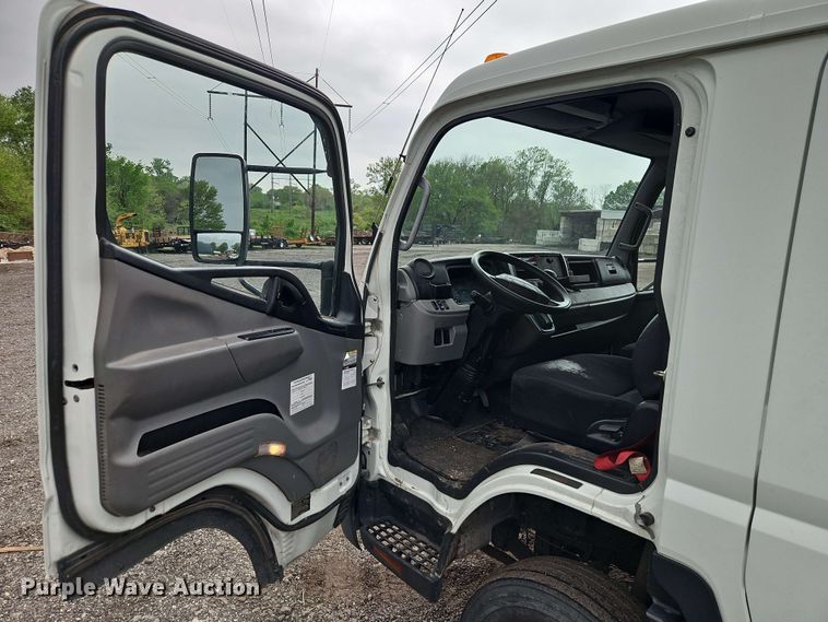 image for item EI8998 2019 Mitsubishi Fuso FE160 Crew Cab flatbed truck