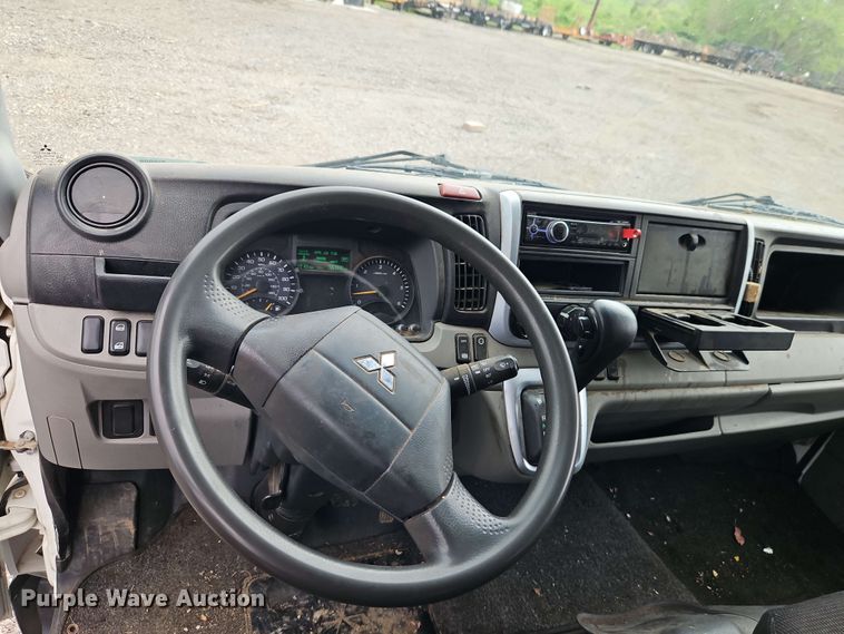 image for item EI8998 2019 Mitsubishi Fuso FE160 Crew Cab flatbed truck